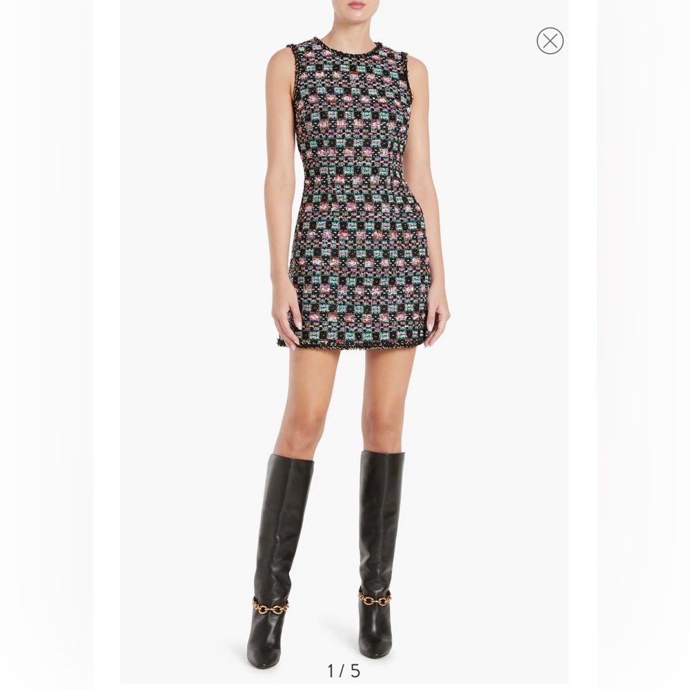 Deneuve Metallic Tweed A-Line Minidress
REBECCA VALLANCE size 8 AU = size 4 US